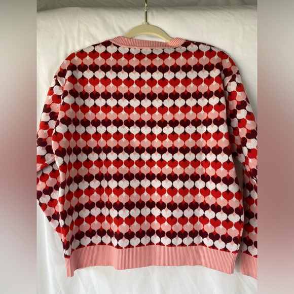 SYLVIE sweater Pink Hearts M/L Leslie Evers 🤍❤️🩷 - Picture 4 of 6